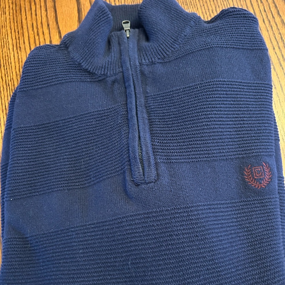 Chaps Navy Half-Zip Sweater (Men’s Size Large)